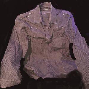 A 7 diamonds black button up long sleeve shirt